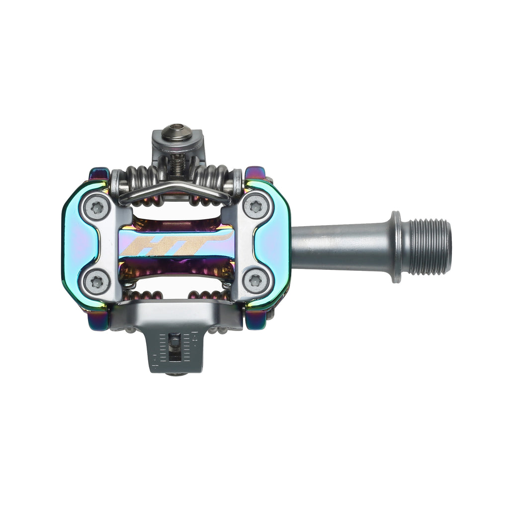 HT Pedals M2 Clipless Pedals CrMo - Oil Slick