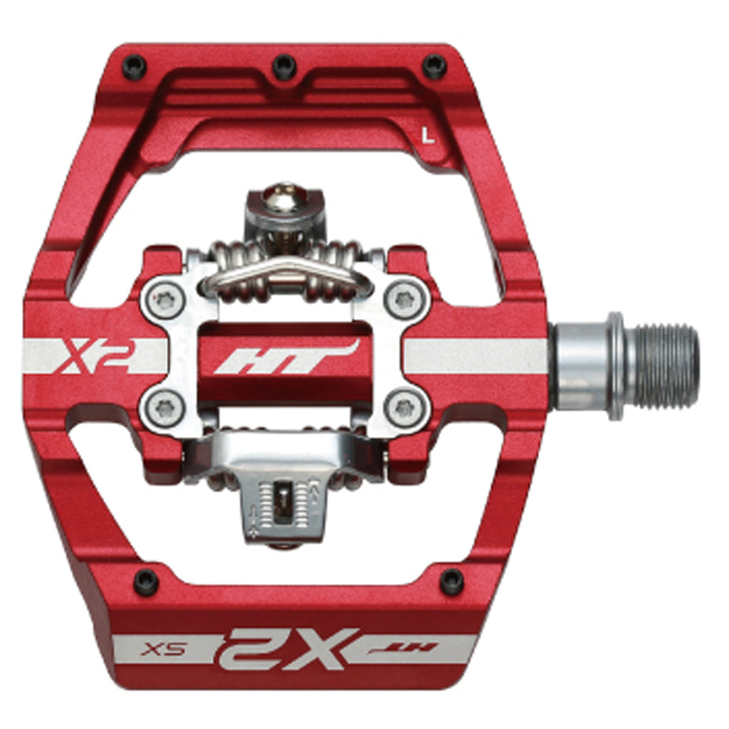 HT Pedals X2-SX Clipless Platform Pedals CrMo - Red