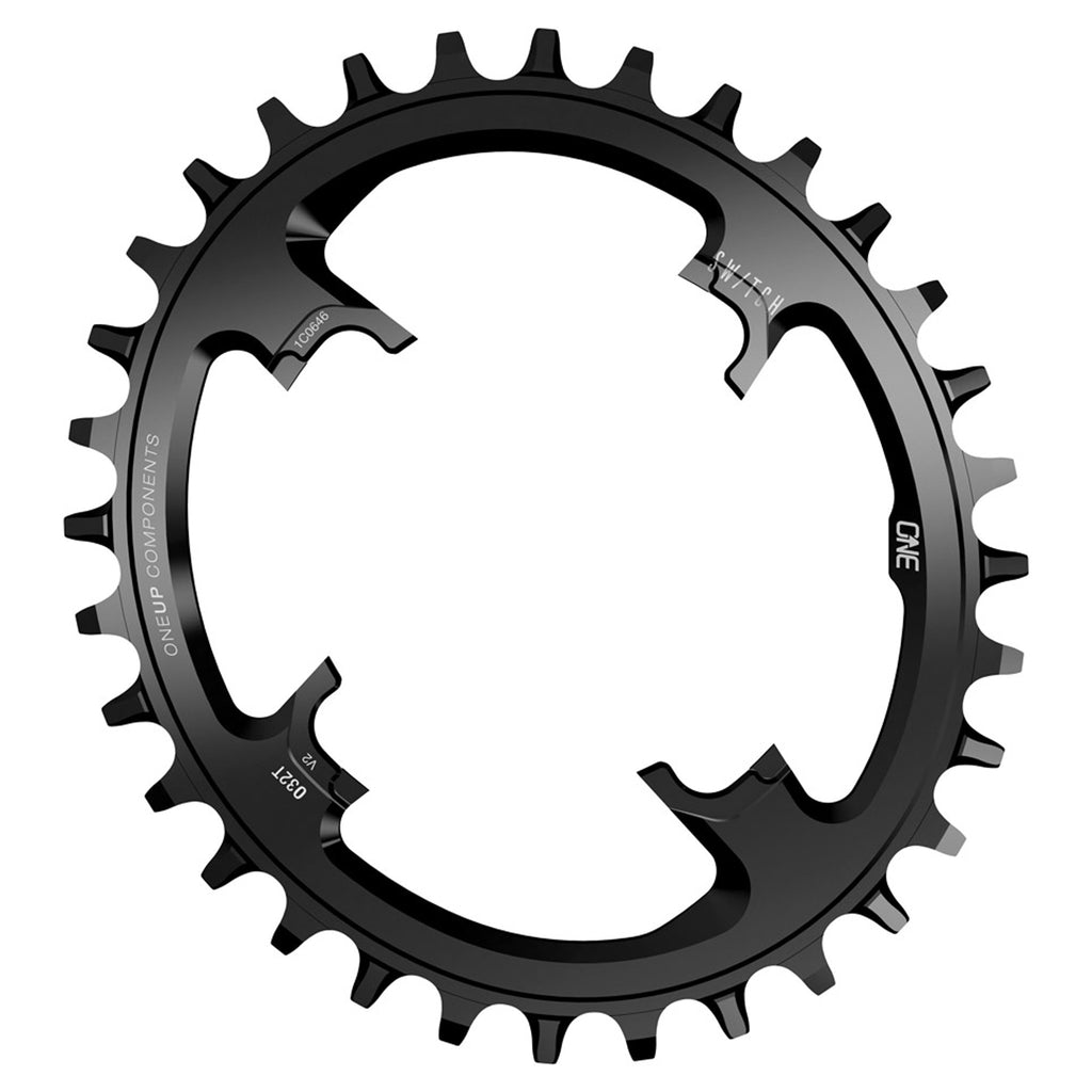 OneUp Components Switch Oval V2 12sp Chainring, 30t - Black