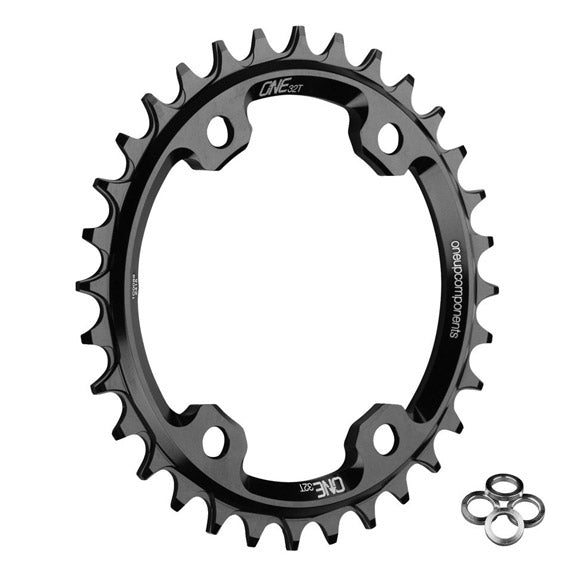OneUp Components XT M8000 Round Chainring, 96BCD 32T - Black