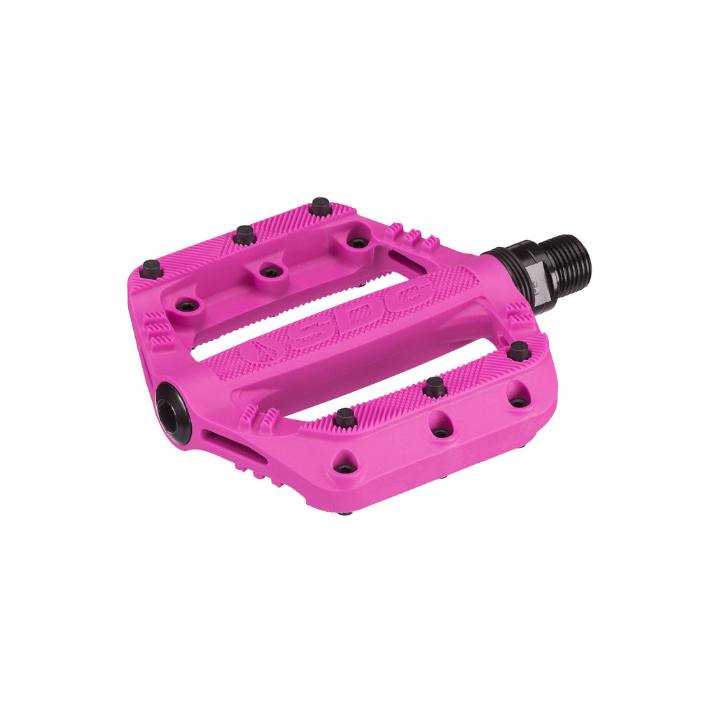 SDG Slater Kids Pedals - Platform, Composite/Plastic, 9/16", Neon Pink