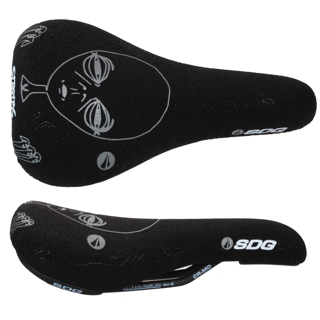SDG Tomas Lemoine Stratos Signature Saddle - Black Rails, 1pc Cover, Black