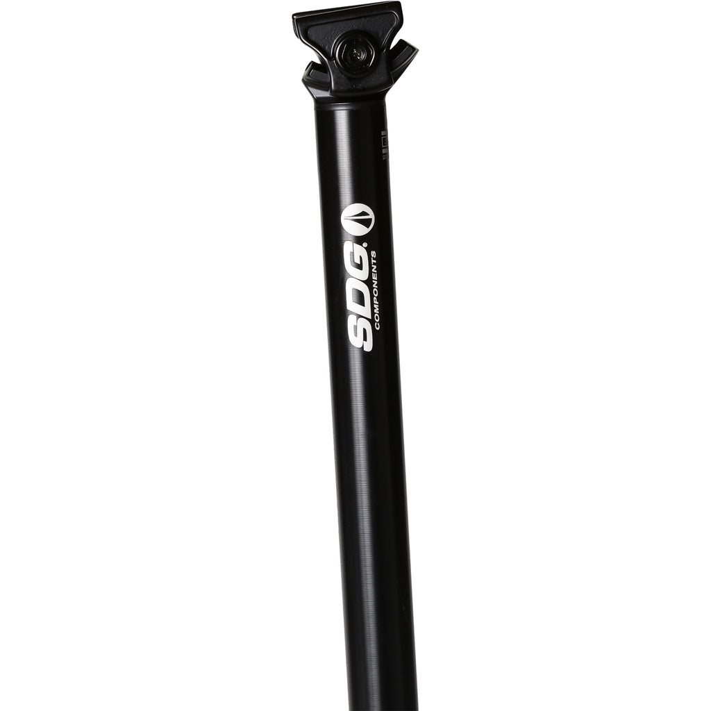 SDG Alloy Micro-Adjust I-Beam Seatpost: 0mm Setback, 30.9 x 400mm, Black