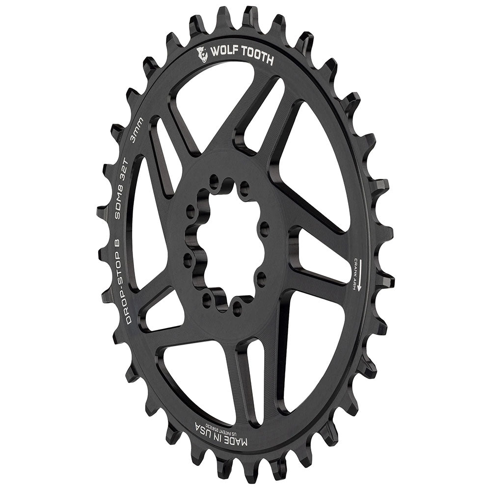 Wolf Tooth Components Elliptical 3-Bolt Boost Chainring (DropStop-B) 28T B
