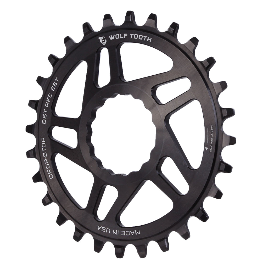 Wolf Tooth Direct Mount Chainring - 28t, RaceFace/Easton CINCH Direct Mount, Drop-Stop A, For Boost Cranks, 3mm Offset, Black