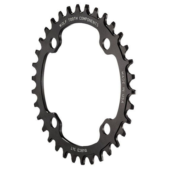 Wolf Tooth 104 BCD Chainring - 36t, 104 BCD, 4-Bolt, Drop-Stop A, Black