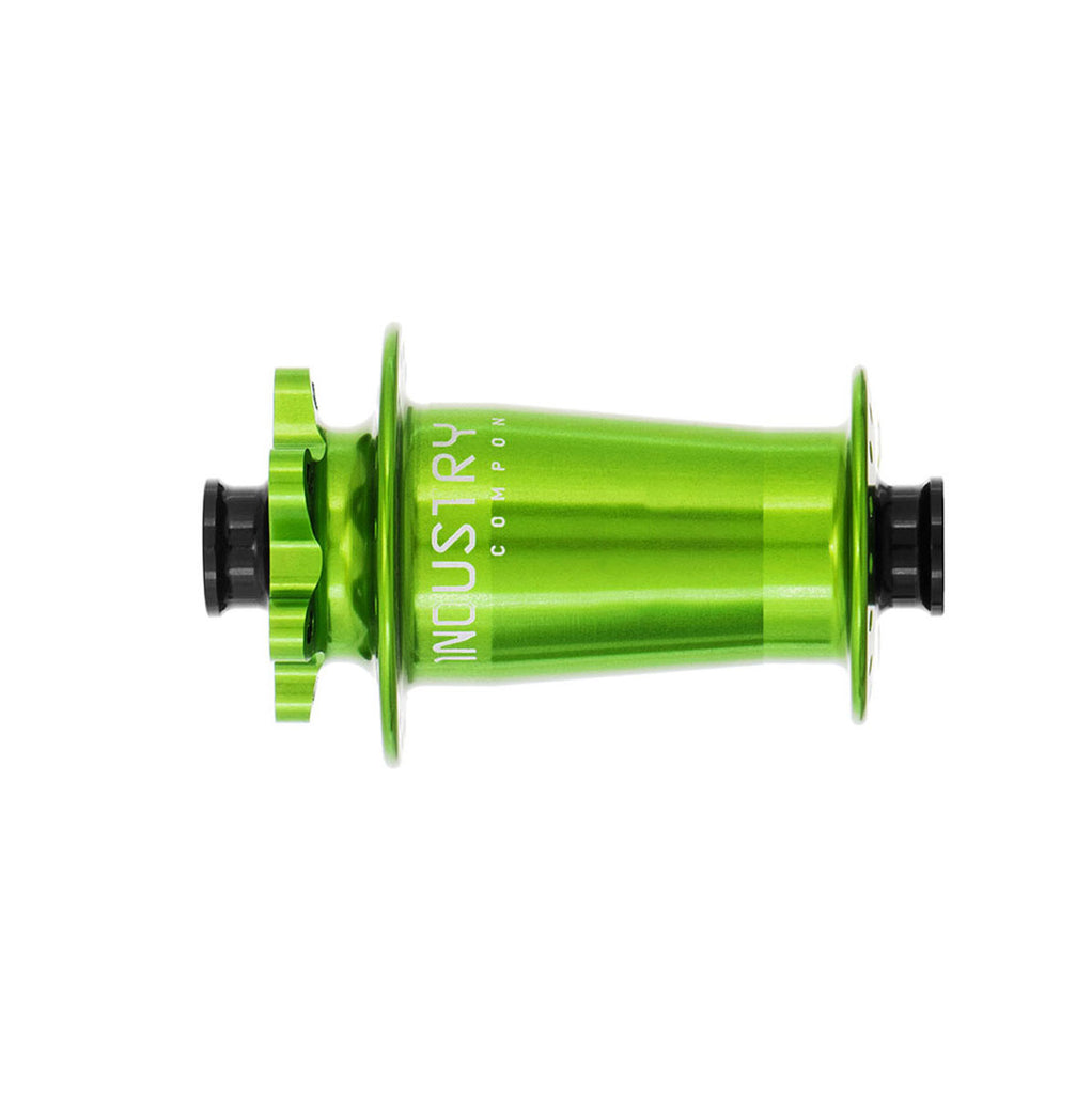 Industry Nine Front TA Hub, 15x100 32h - Lime